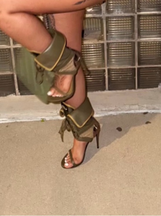 Steve Madden Shoes - Steve Madden Olive Green Strappy High Heel Sandals